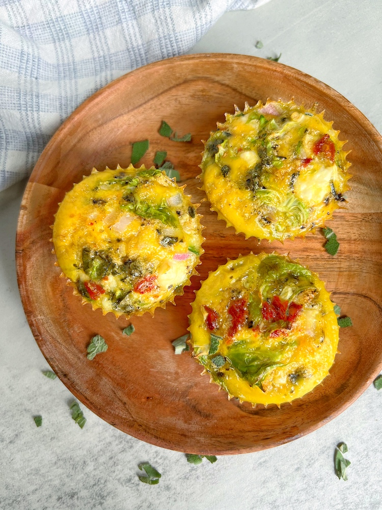 Brussels Sprout and Sun-dried Tomato Egg Cups