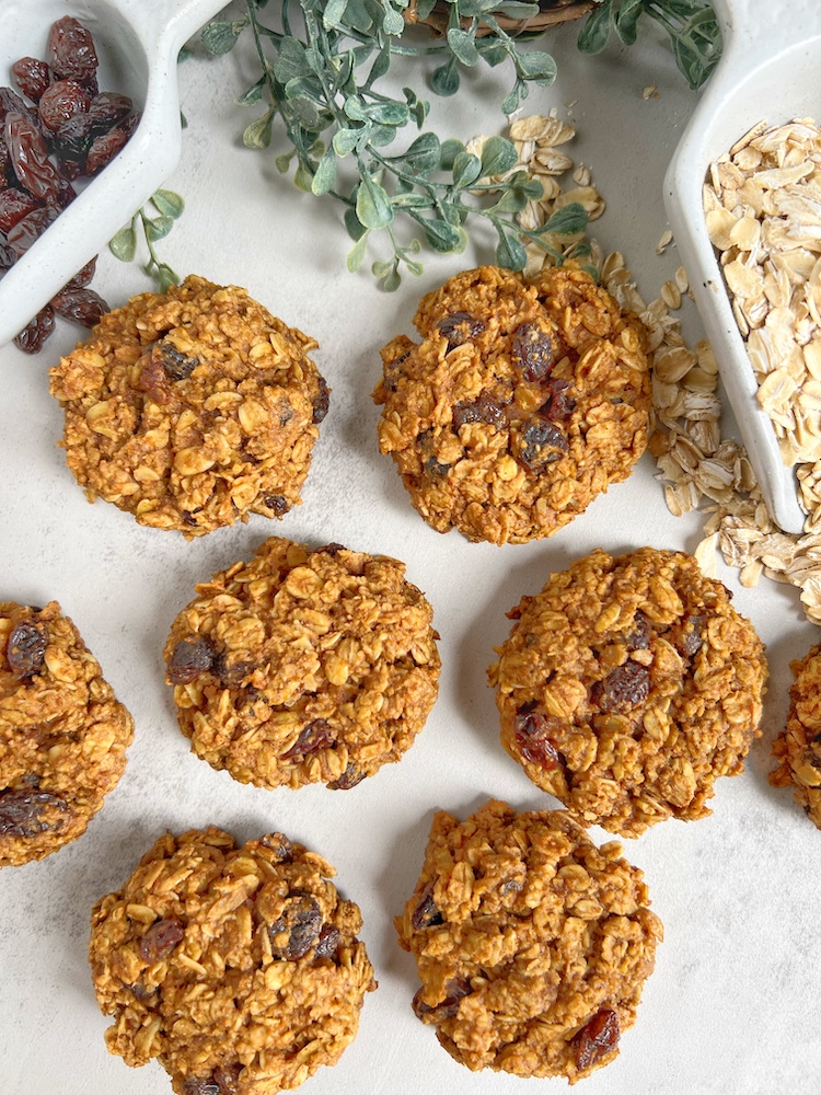 Pumpkin Oatmeal Raisin Cookies